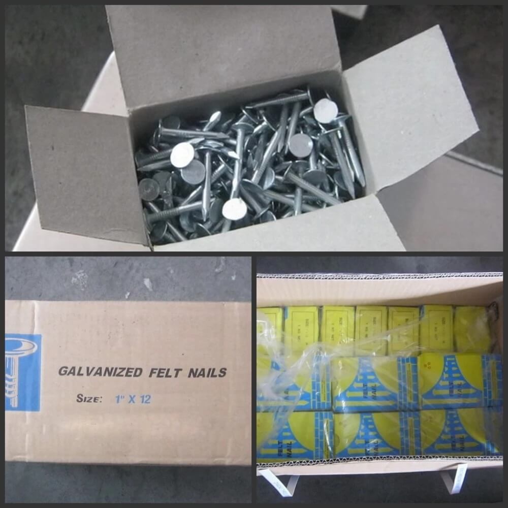 Nails Clout Galvanised Roofing 20mm 8mm Heads 450g Weatherproof Large Flat Head