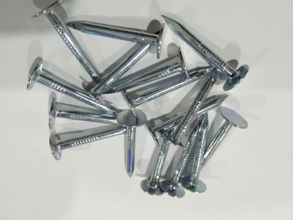 Felt nails Roof. 13mm -> 50mm Galvanised clout nails Extra large head 1kg